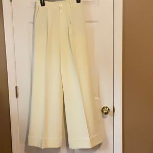 Alice + Olivia Women’s High Waisted Wide Leg Cuffed at Hem Trousers Size 0